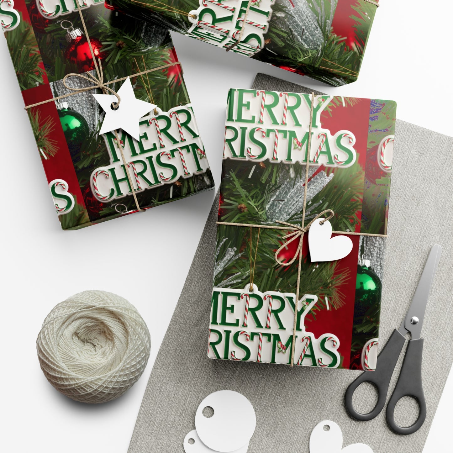 Merry Christmas Gift Wrap Paper - Festive Holiday Wrapping Supply