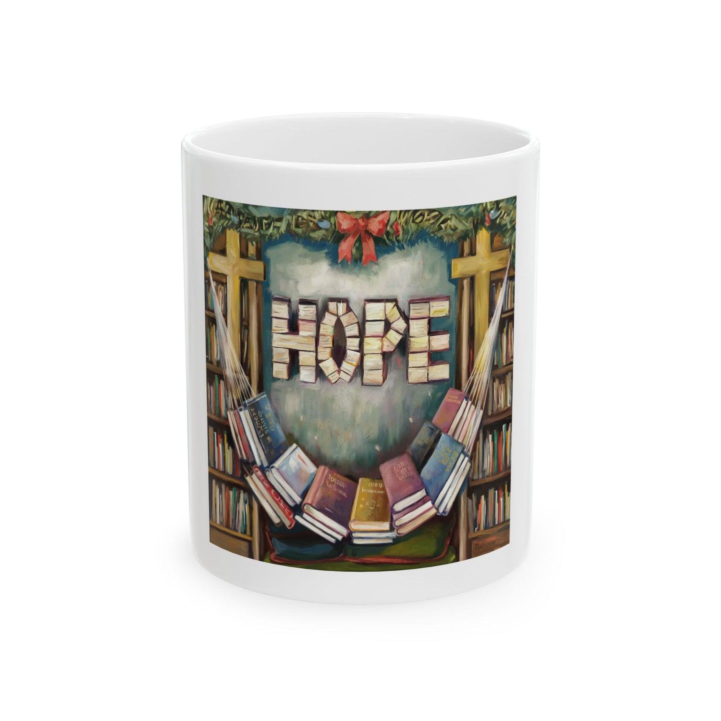 Hope-Themed Ceramic Mug – Perfect for Book Lovers & Holiday Gifting (11oz & 15oz)