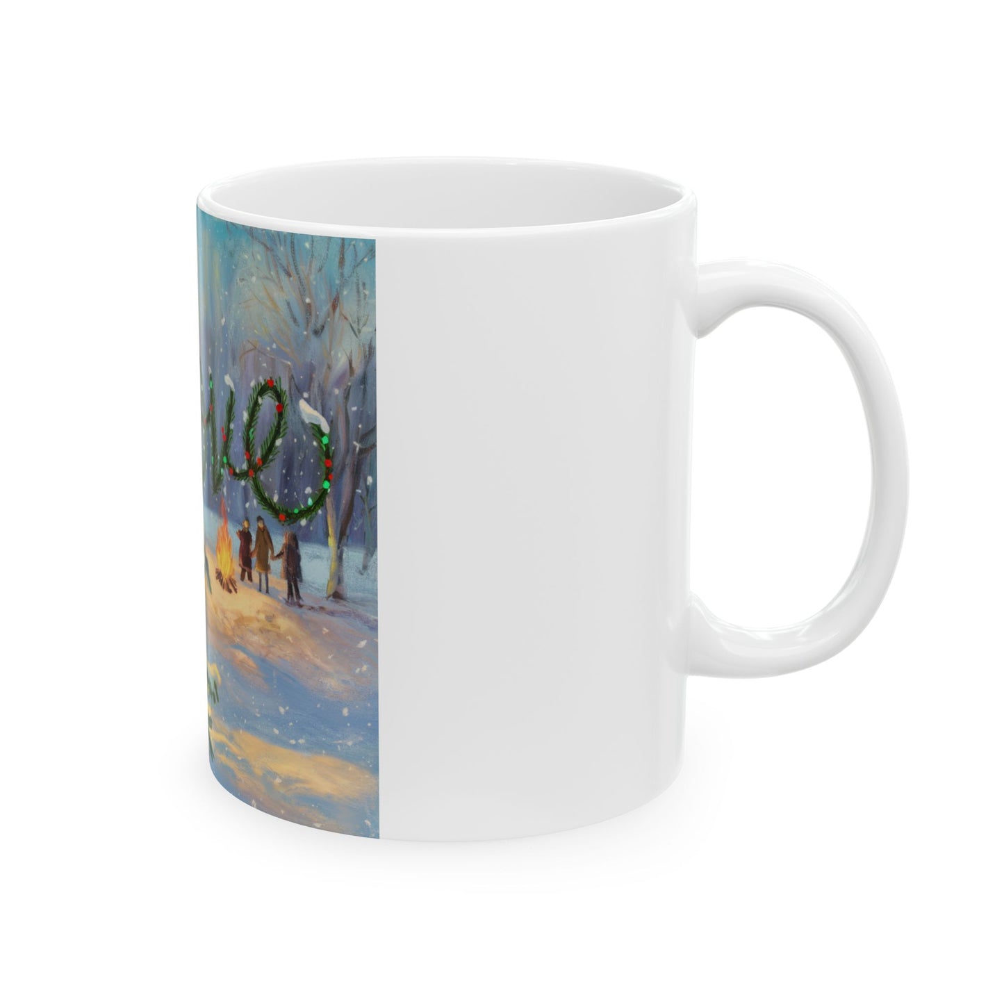 Festive Love Ceramic Mug - 11oz & 15oz Holiday Coffee Cup