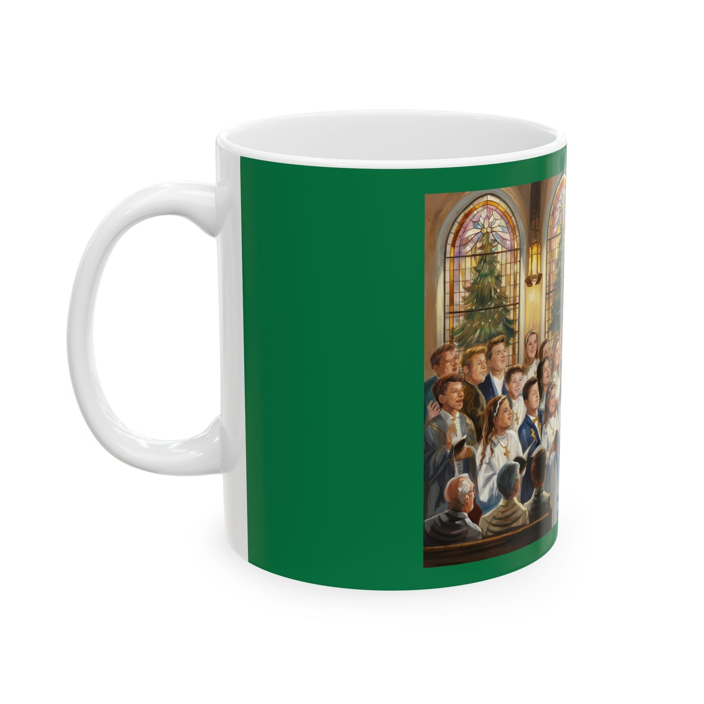 Inspirational Ceramic Mug - Choir of Angels Design, Perfect for Holiday Gifting