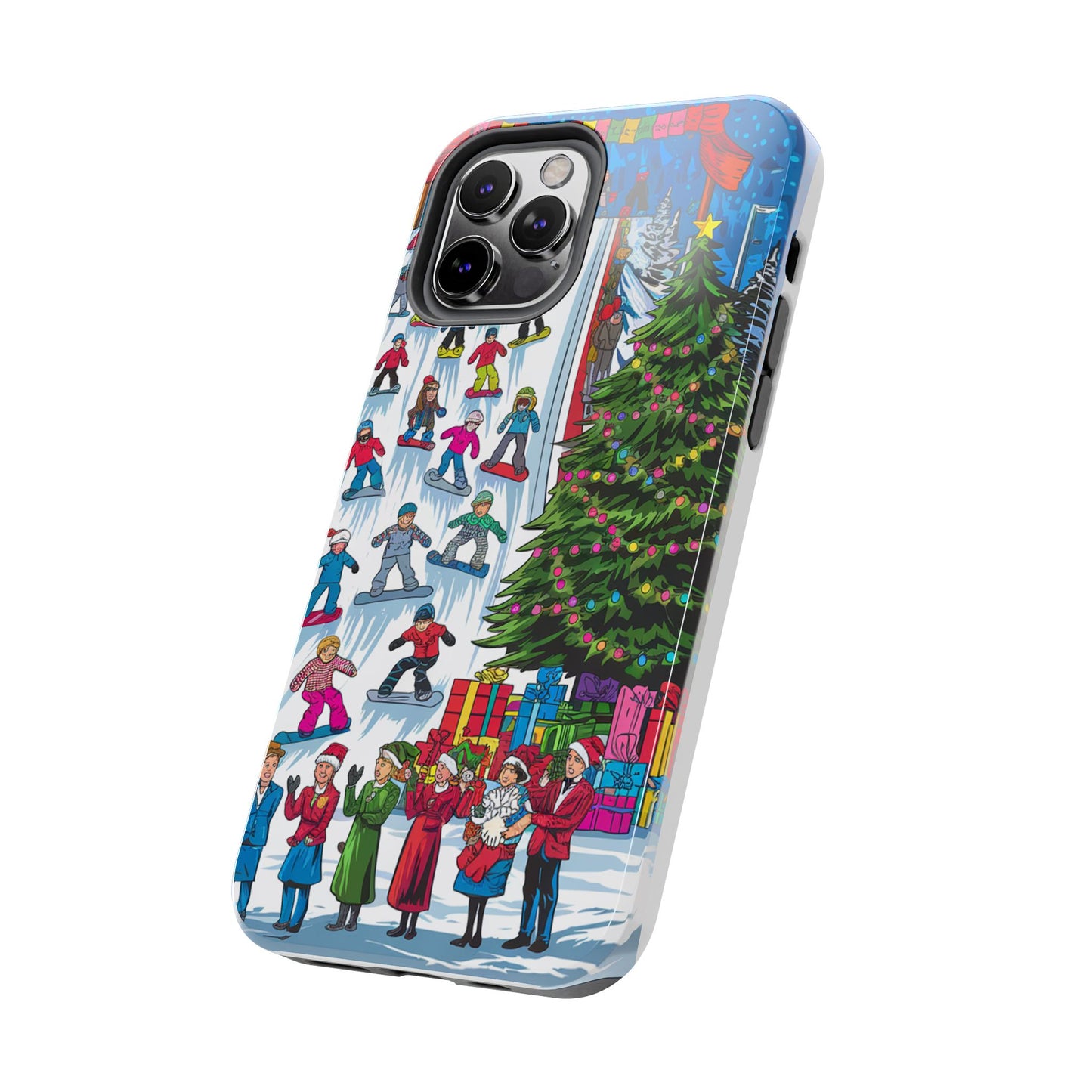 Festive Winter Holiday Tough Phone Cases - Colorful Christmas Design