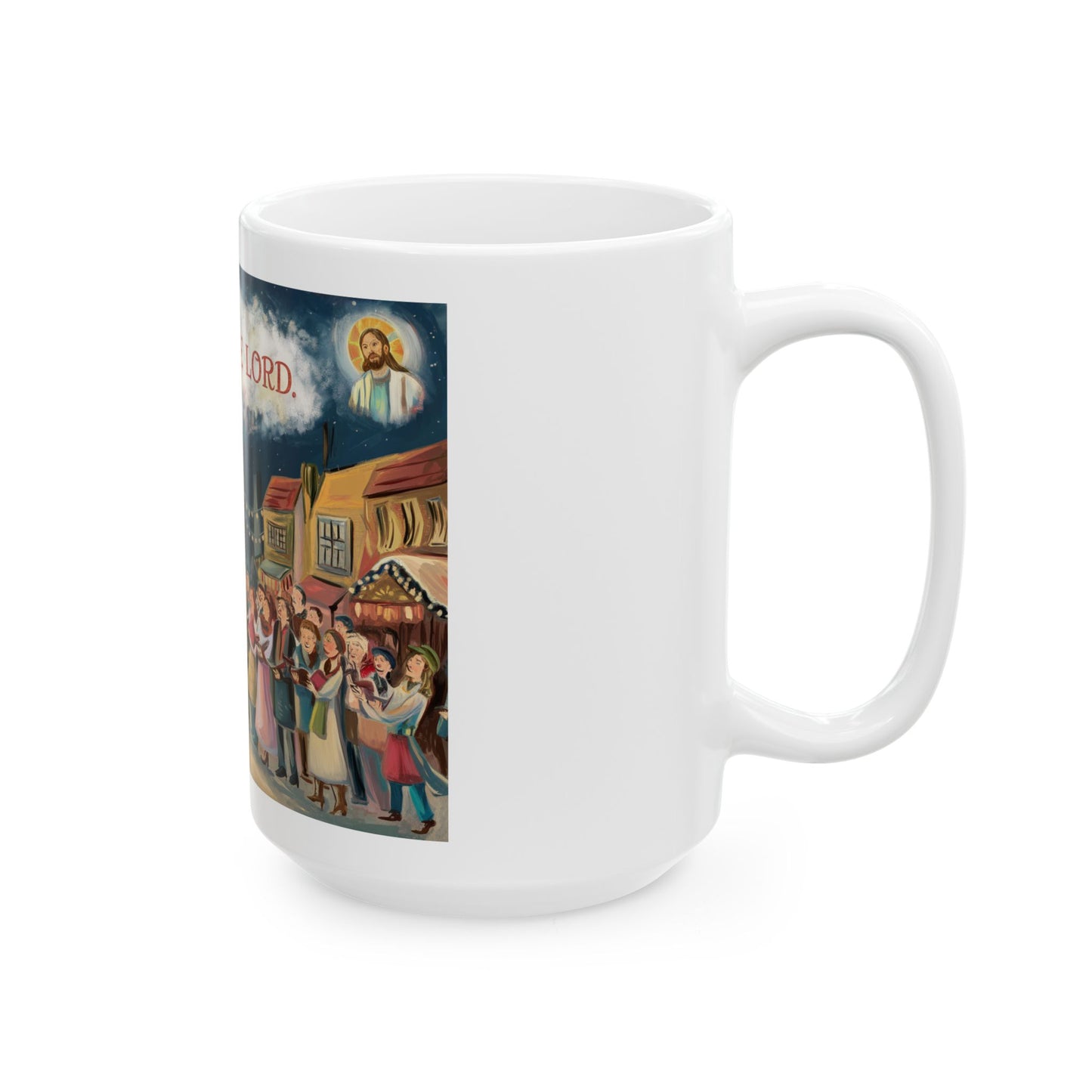 Praise the Lord Ceramic Mug - Festive 11oz & 15oz Coffee Cup for Celebration of Christmas and Daily Praise