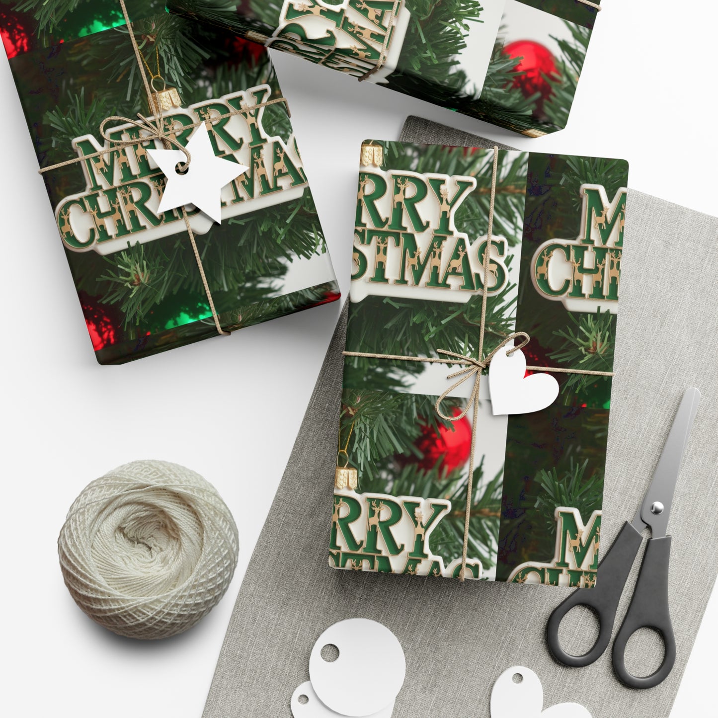 Festive Merry Christmas Gift Wrap Paper