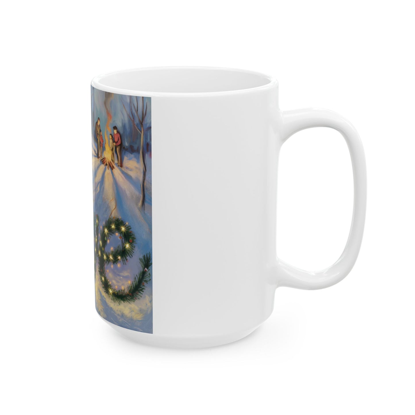 Love Winter Scene Ceramic Mug - Perfect for Cozy Moments & Holiday Gifting