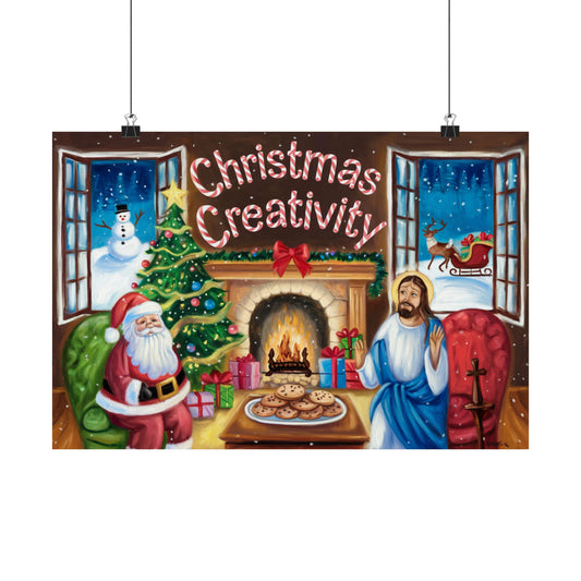 Christmas Creativity Matte Horizontal Poster - Festive Holiday Decor