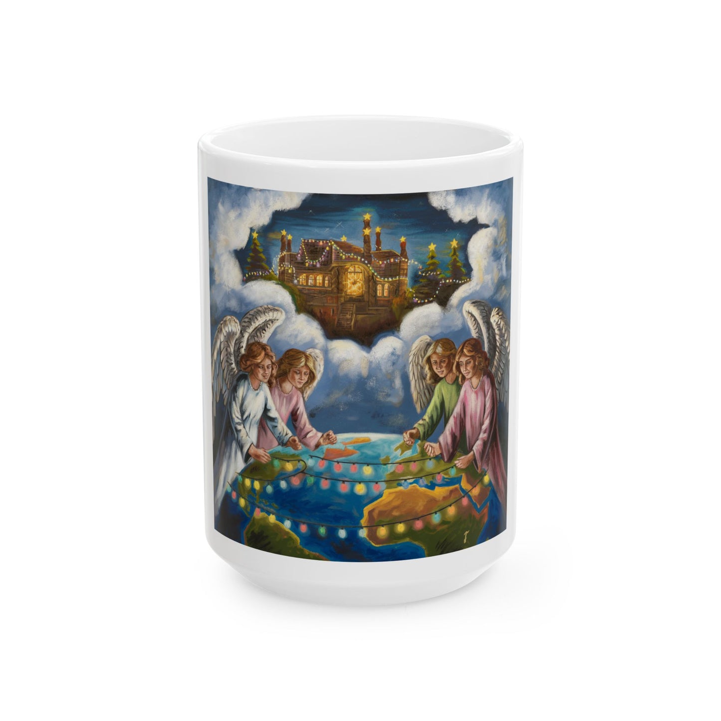 Heavenly Angels Ceramic Mug - 11oz & 15oz - Perfect for Gift Giving and Holiday Cheer