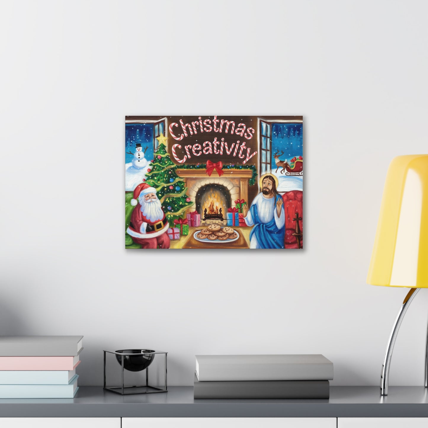 Festive Christmas Canvas Gallery Wrap - 'Christmas Creativity' Decor