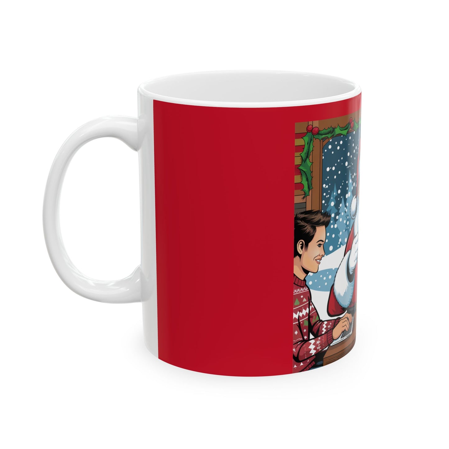 Santa Coffee Chillin' Ceramic Mug, (11oz, 15oz)